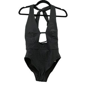 NWT Adore Me Brinlee Contour Bathing Suit One Piece Swimsuit Black Size Small S